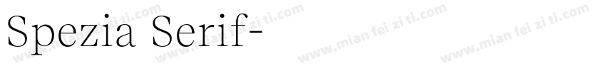 Spezia Serif字体转换